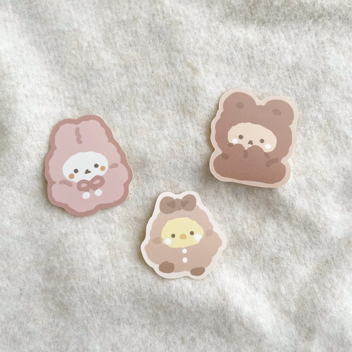 ステッカー３枚セット - もこもこ