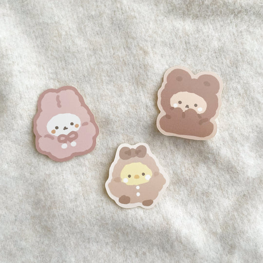 ステッカー３枚セット - もこもこ