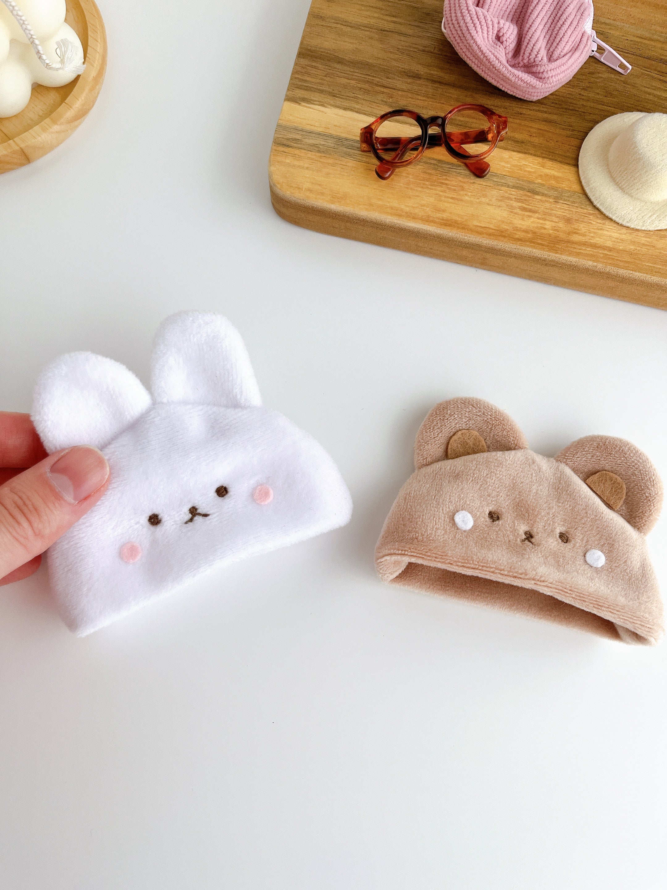 パムとタルトのぬいぐるみ帽子